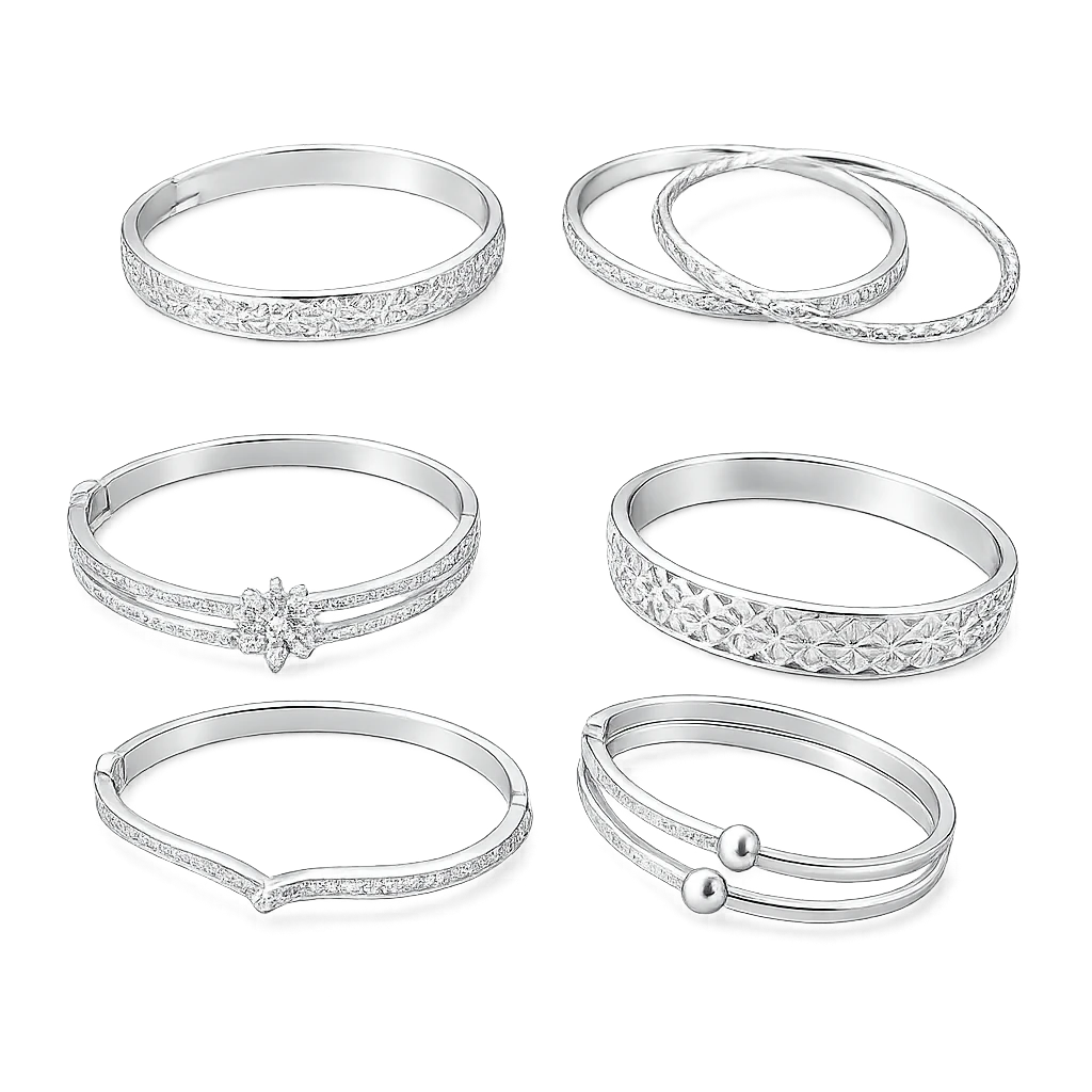 Silver Bangles